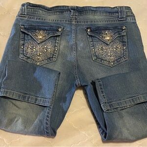 Suko Embellished Blue Denim Jeans